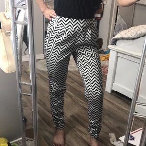 Zigzag high wasted pants